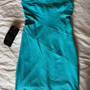 Teal Strapless Bodycon Dress – NWT (bebe)